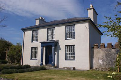 The external lime render with ashlar finish