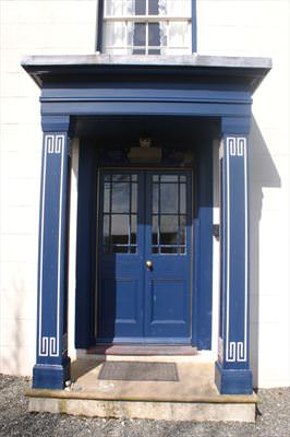 The rebuilt Georgian front porch
